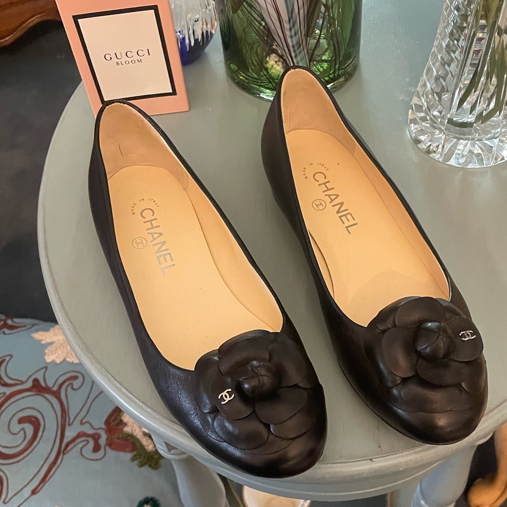 Chanel Camellia Ballet Flats
